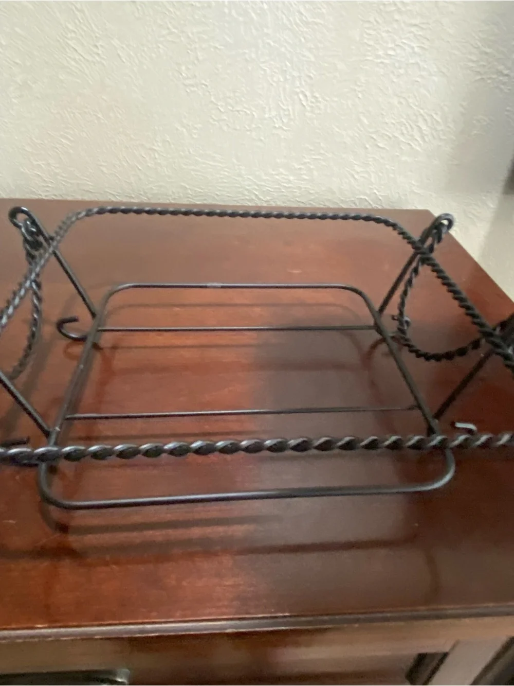 Temptations by Tara, Vineyard Green Square Baker with Black Wire Serving Rack 2Q